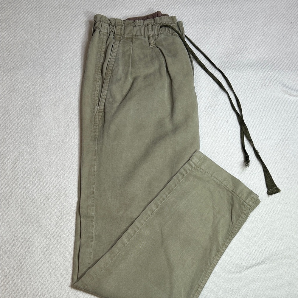 AG Adriano Goldschmied Olive Drawstring Chinos